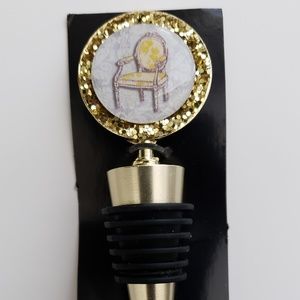 GLITTER VICTORIA CHAIR WINE STOPPER
